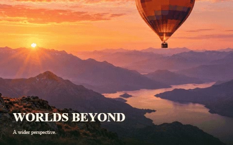 A hot-air balloon revealed through a circular aperture
