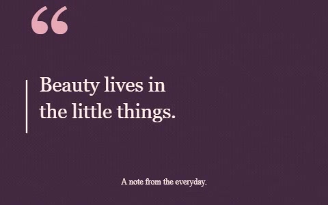 An editorial quote on a dark plum background