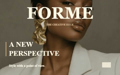 FORME on a magazine cover with a portrait
